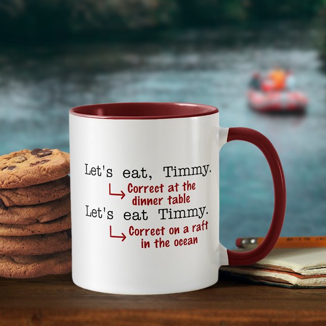 Funny Punctuation Grammar Kaffeetasse (Von Creator hochgeladen)