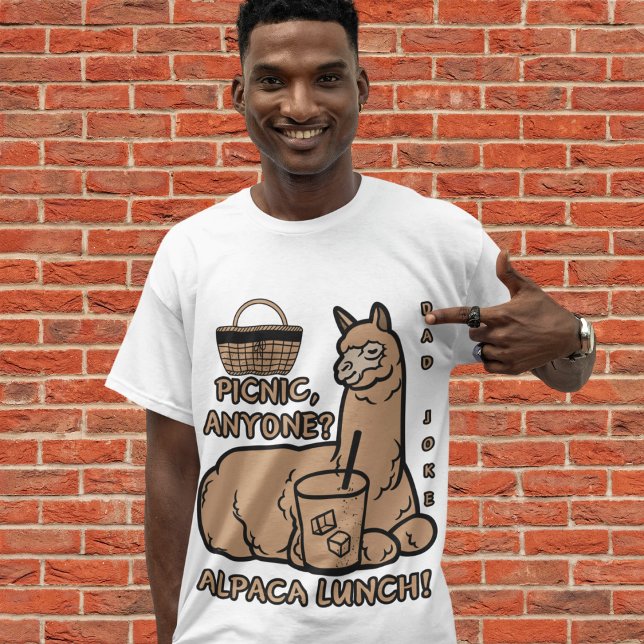 "Funny Puns" Albern - Alpaca Lunch! Picnic T - Shi T-Shirt (Von Creator hochgeladen)