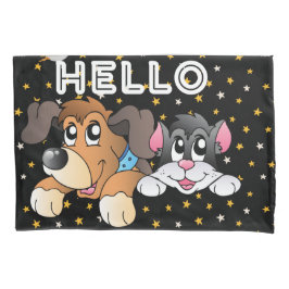 Funny Puppen dunkelgraue Sterne und Universum Kind Kissenbezug
