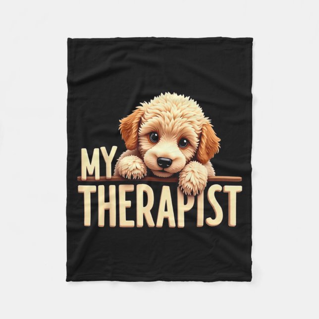 Funny Puppy My Therast Odle Dog  Fleecedecke (Vorderseite)