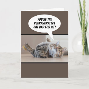 Funny Purfect Cat Vater von einer Katze am Vaterta Karte