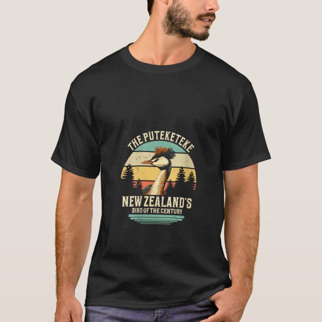Funny Puteketeke Neuseelands Vogel des Jahrhundert T-Shirt (Vorderseite)