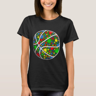 Funny Puzzle Basketball Autismus Bewusstsein Männe T-Shirt