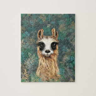 Funny Puzzle mit Baby Llama - Hallo