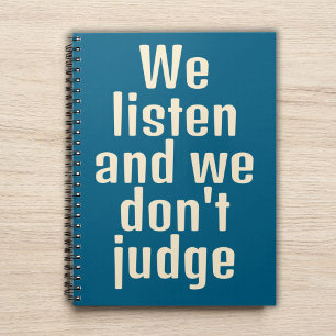 Funny qoute blue notebook notizblock