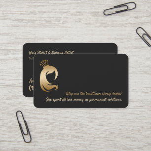 Funny QR Hair Stylist Makeup Artist Visitenkarte