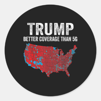 Funny Qr Präsident Trump 4547 (auf der Rückseite)  Runder Aufkleber