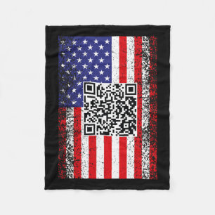 Funny Qr Präsident Trump Code Dance Fleecedecke