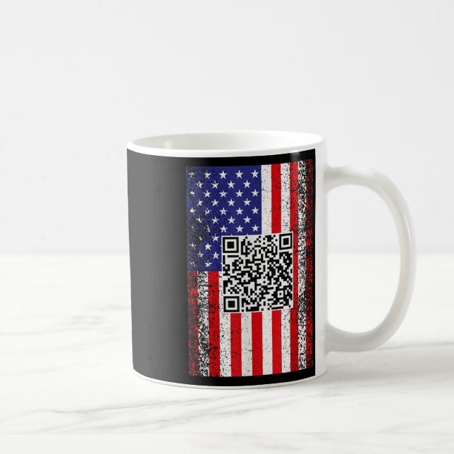 Funny Qr Präsident Trump Code Dance Kaffeetasse (Rechts)
