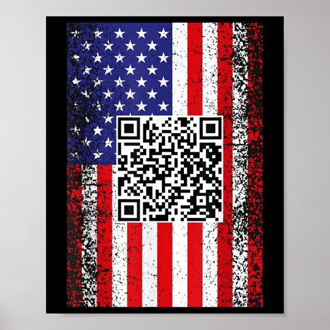 Funny Qr Präsident Trump Code Dance Poster (Vorne)