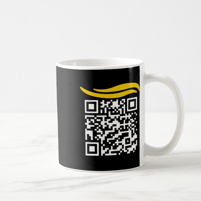 Funny Qr Präsident Trump Tance Code 1 Kaffeetasse (Rechts)