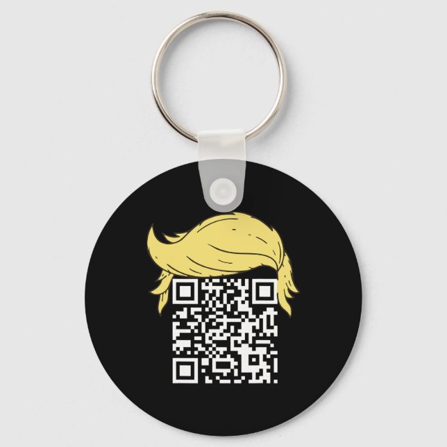 Funny Qr Präsident Trump Tance Code 2 Schlüsselanhänger (Vorderseite)
