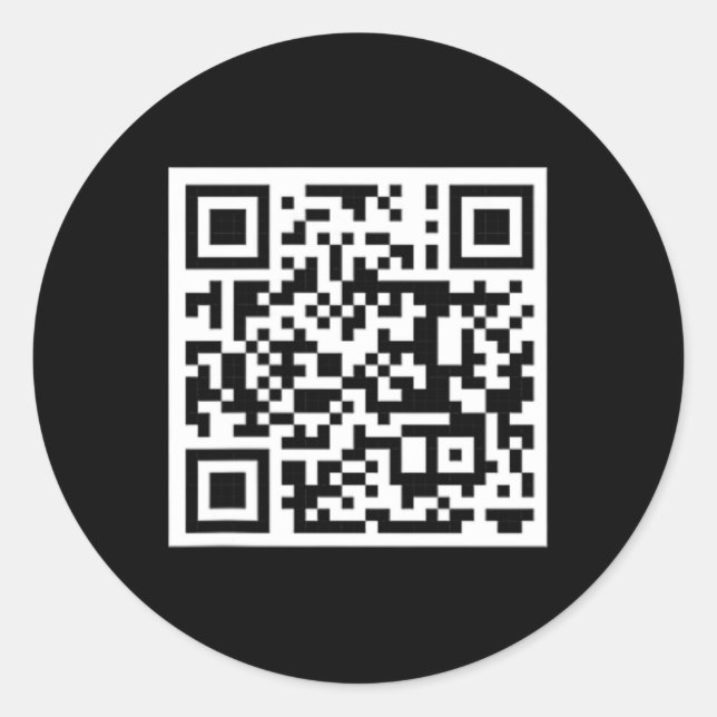 Funny Qr Präsident Trump Tance Code 7 Runder Aufkleber (Vorderseite)