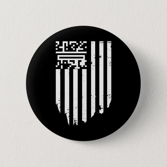 Funny Qr Präsident Trump Tance Code Button (Vorderseite)