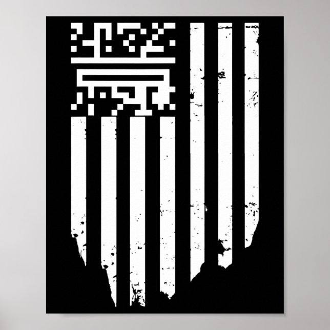 Funny Qr Präsident Trump Tance Code Poster (Vorne)