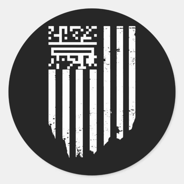Funny Qr Präsident Trump Tance Code Runder Aufkleber (Vorderseite)