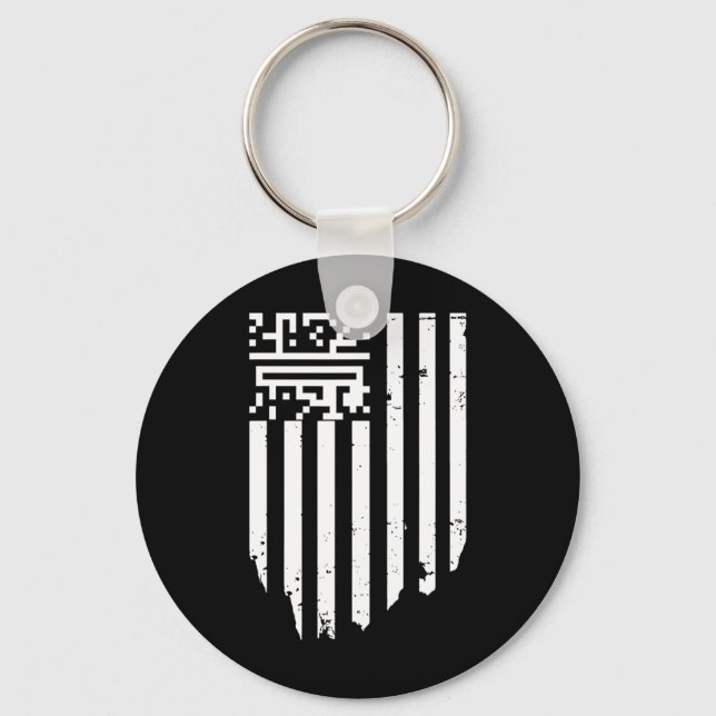 Funny Qr Präsident Trump Tance Code Schlüsselanhänger (Vorderseite)