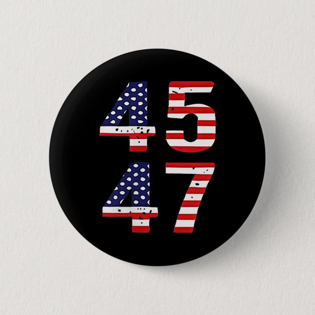 Funny Qr Präsident Trump Tance Code Trump 45_47 Button (Vorderseite)