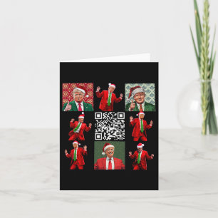Funny Qr Präsident Trump Weihnachtstanz M Karte