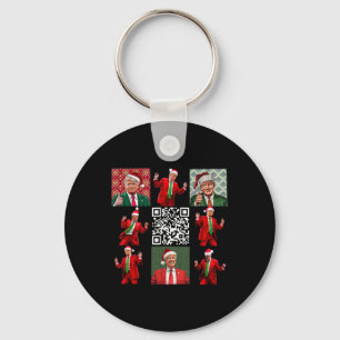 Funny Qr Präsident Trump Weihnachtstanz M Schlüsselanhänger
