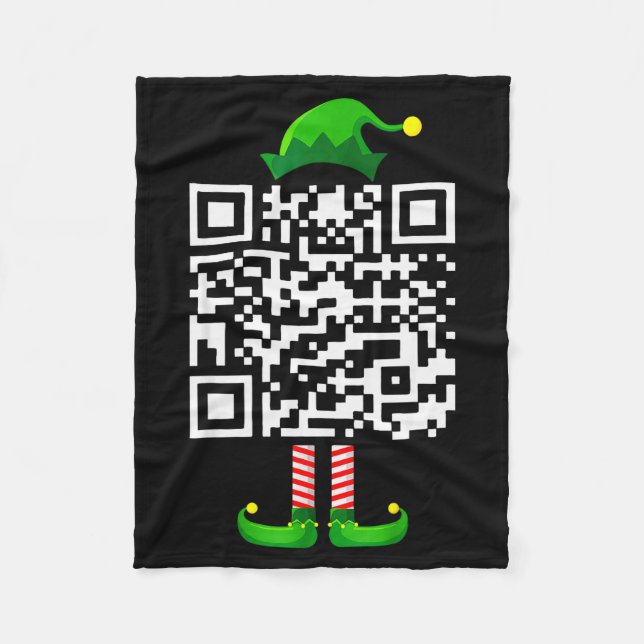 Funny Qr Trump 45_47 Elf Trump Dancing Code Elf Ch Fleecedecke (Vorderseite)