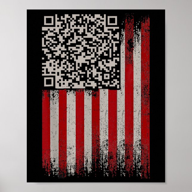 Funny Qr Trump Tanzcode Poster (Vorne)