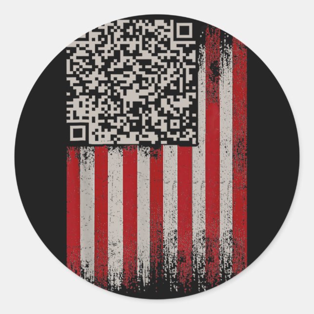 Funny Qr Trump Tanzcode Runder Aufkleber (Vorderseite)