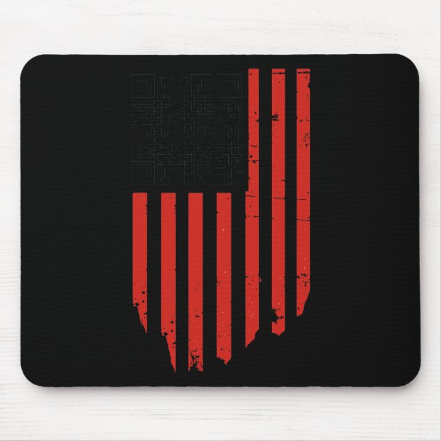 Funny Qr Trump tanzt Code rot und weiß Mousepad (Vorne)