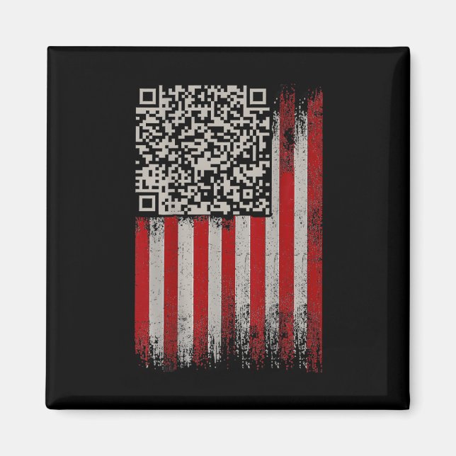 Funny Qr Trumps Tanzcode Magnet (Vorne)