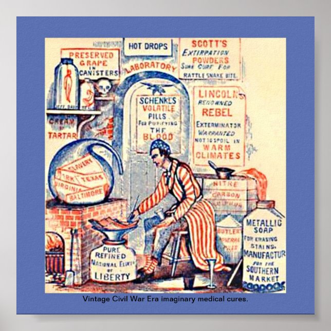 Funny Quack Medicine Imaginär, Vintager Ziviler Kr Poster (Vorne)