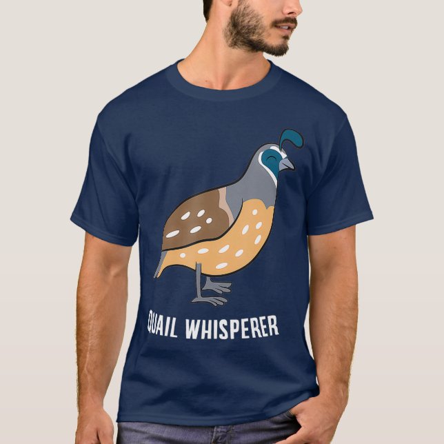 Funny Quail Whisperer Liebe Quäntchen T-Shirt (Vorderseite)