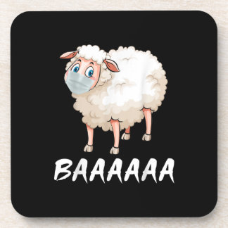 Funny Quarantine | Maske Sheep Trendy Geschenke Getränkeuntersetzer