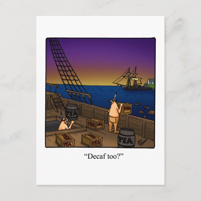 Funny Quart de Juillet Humour Carte Postale (Devant)