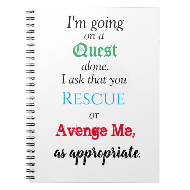 Funny Quest Carnet (Devant)