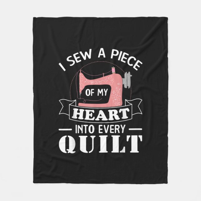 Funny Quilters Geschenke Fleecedecke (Vorderseite)