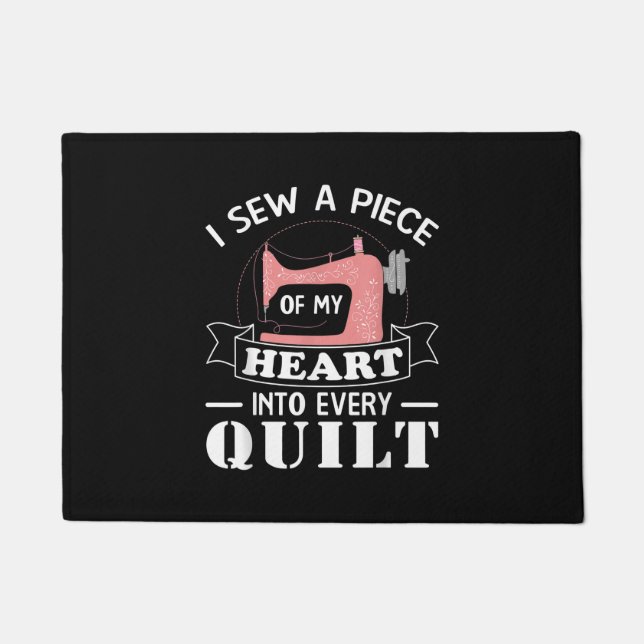 Funny Quilters Geschenke Fußmatte (Vorderseite)