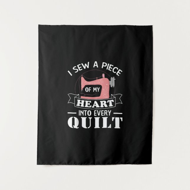 Funny Quilters Geschenke Wandteppich (Vorderseite)