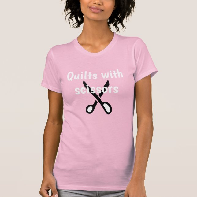 Funny Quilter's T-Shirt, Hübsch hellrosa T - Shirt (Vorderseite)