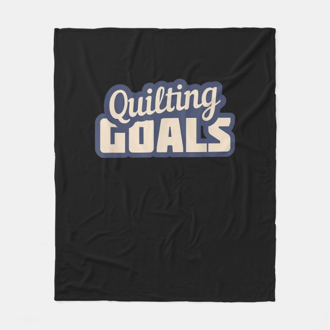 Funny Quilting Goals Quilting Fleecedecke (Vorderseite)