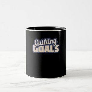 Funny Quilting Goals Quilting Zweifarbige Tasse