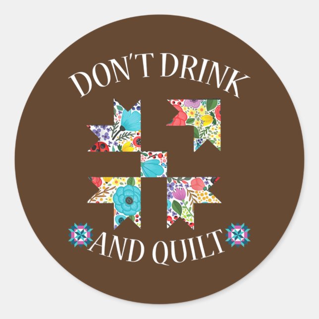 Funny Quilting Sewing Quilt Quilter Ohrts Runder Aufkleber (Vorderseite)
