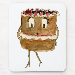 Funny Quirky Black Forest Gateau Chocolate Cake Mousepad