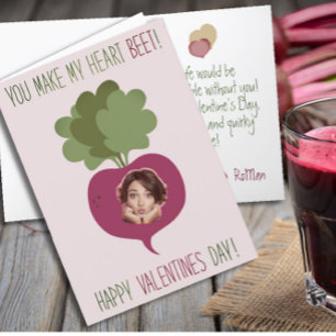 Funny Quirky Heart schlug Valentins Grußkarte Dankeskarte