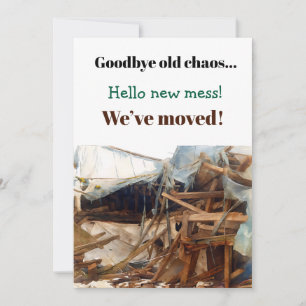 Funny Quirky Housewarming Party Einladung Moving