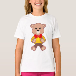 Funny Quirky Niedlich Bowtie Bär auf T - Shirt
