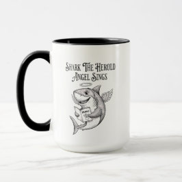 Funny Quirky Shark The Harold Angel Sing Christmas Tasse