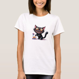 Funny quirly cat T-Shirt