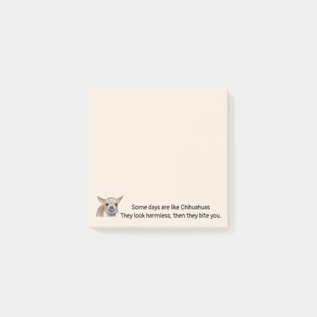 Funny Quote about Life with Chihuahua Dog Post-it Klebezettel (Vorderseite)