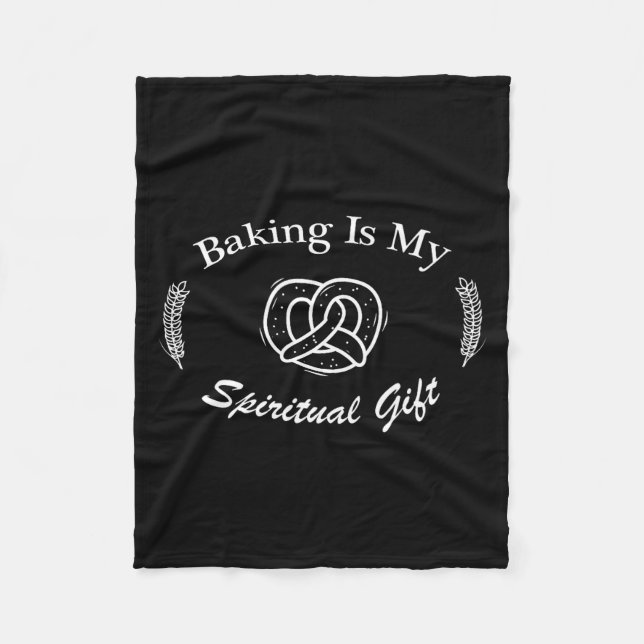 Funny Quote Baking Is My Sritual Gift For Pastry L Fleecedecke (Vorderseite)