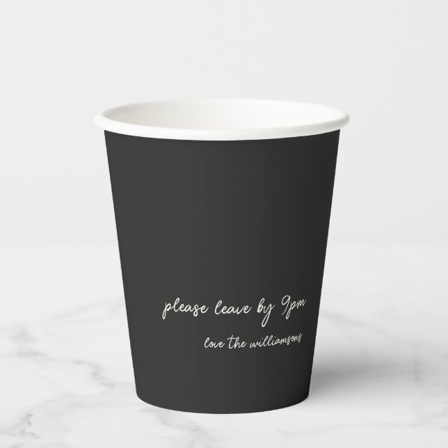 Funny Quote Early Night Introvert Humor Custom Pappbecher (Vorderseite)